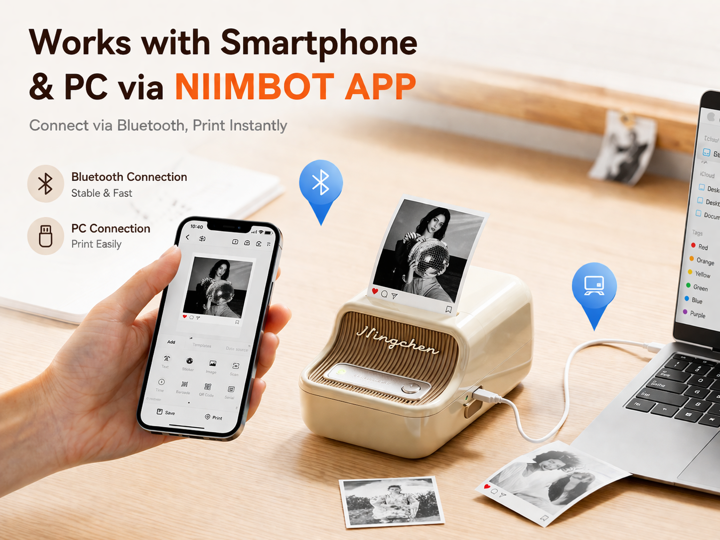 Mini Label Printer for Everyday Organization | Wireless & Ink-Free